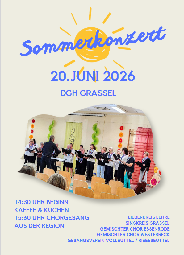 Ankündigung Sommerkonzert